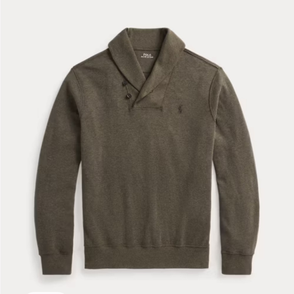 Polo Ralph Lauren Luxury Jersey Shawl Collar Pullover, Men’s Size Large, Green